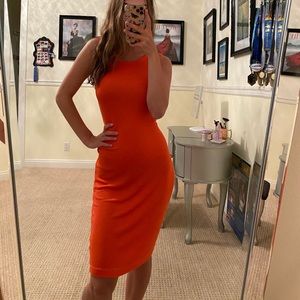 Nordstrom’s Splendid orange bodycon sundress!